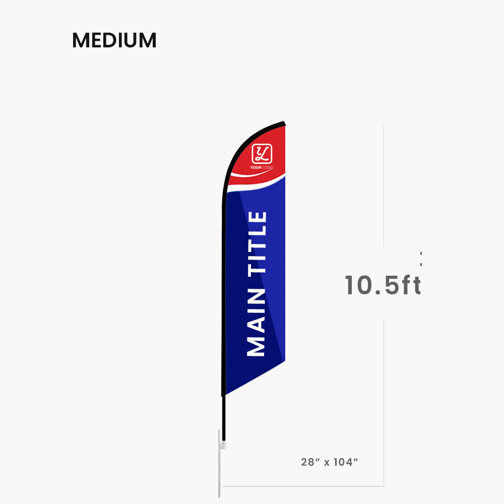 Custom Advertising Flags Feather Advertising Flags for Businesses Outdoor Custom Advertising Flags Event Advertising Flags Promotional Feather Flags