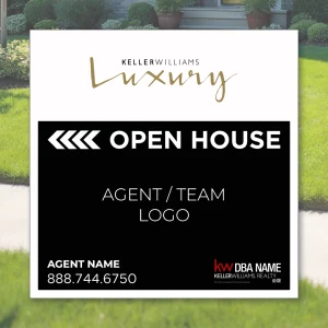 Keller Williams Luxury Open house sign